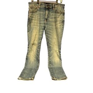 MADEWELL Men's Skinny Jeans 33x32 Blue Distressed Straight Fit Denim